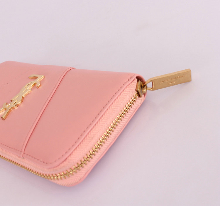 YSL zip wallet 1357 pink